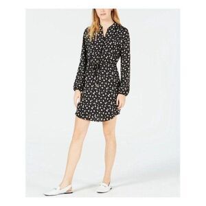Maison Jules Long-Sleeved Shirt Dress Floral Dress